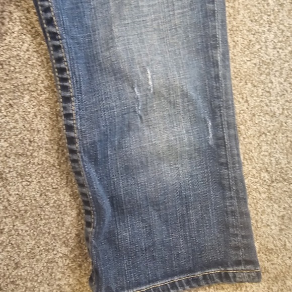 BKE Jeans Womens 27 Blue Culture Crop Capri Mid Rise Distressed Denim A6 - Picture 8 of 16